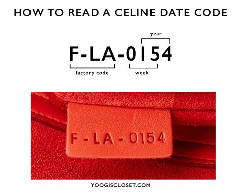 celine date codes explained